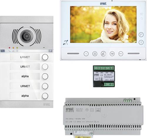 Grothe V-2V-VMO-ASA1-02WE Video-Türsprechanlage 2-Draht, WLAN Komplett-Set Schwarz von Grothe