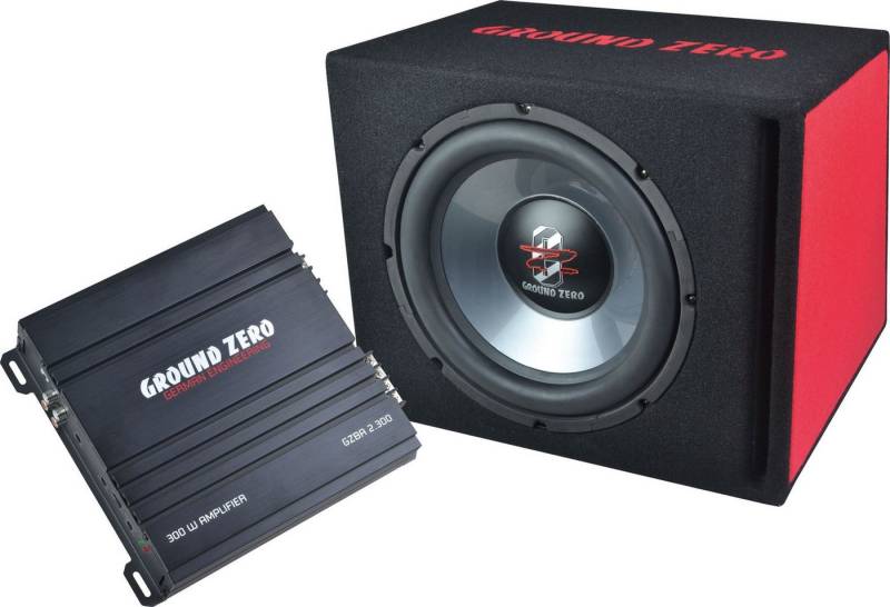 Ground Zero GZ BASS KIT 12.300 2-Kanal Endstufe + Subwoofer Box Komplettset Auto-Subwoofer (max.: W cm) von Ground Zero