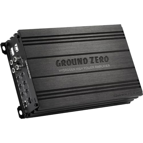 Ground Zero GZHA Mini Four 24V - 4/2-Kanal Endstufe für 24V Betrieb mit 640 Watt (RMS: 4X 130 Watt) von Ground Zero