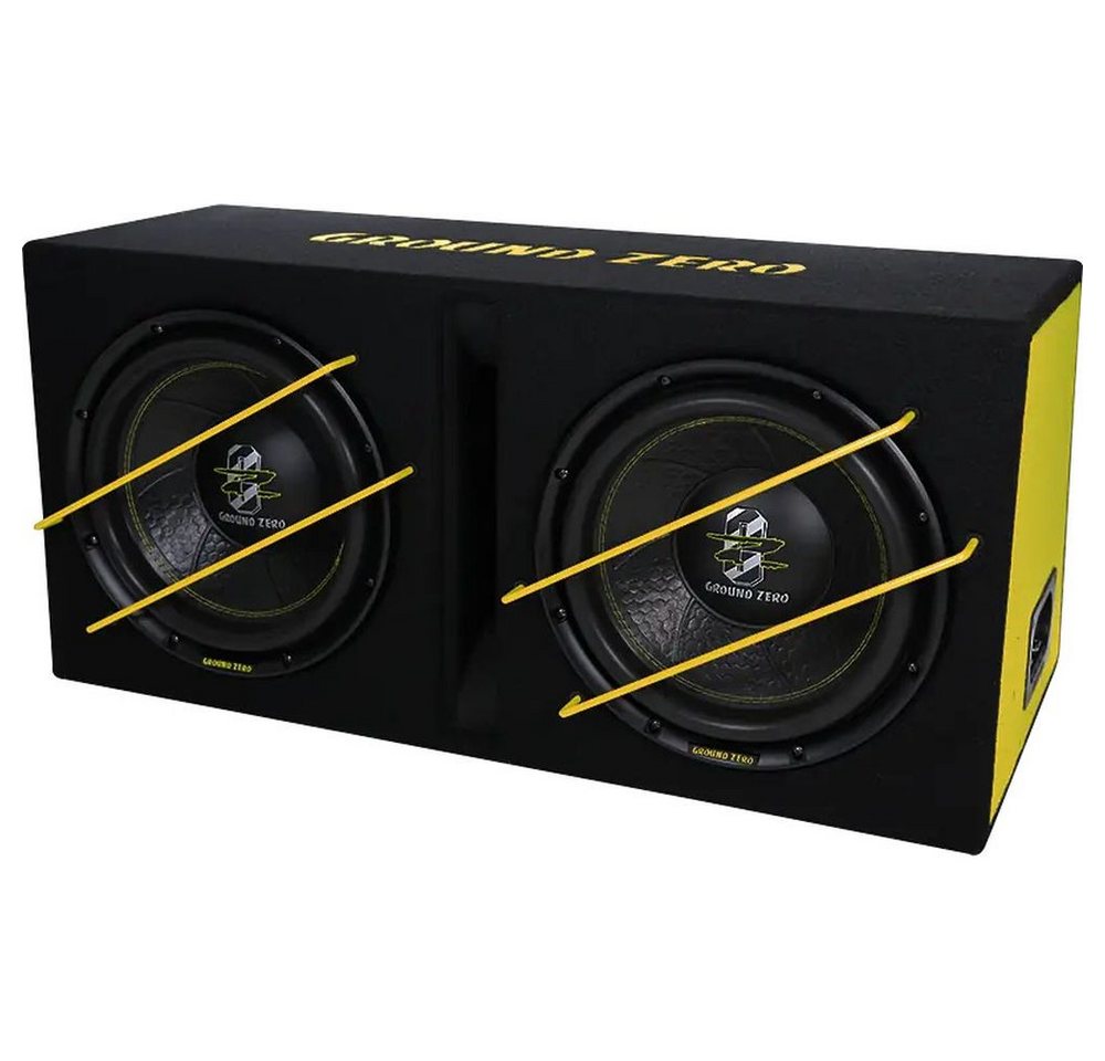 Ground Zero GZIB 2.12SPL 2x 30cm 2000 Watt SPL Bassreflex Doppelwoofer Auto-Subwoofer (1000 W, max.: W 30 cm) von Ground Zero