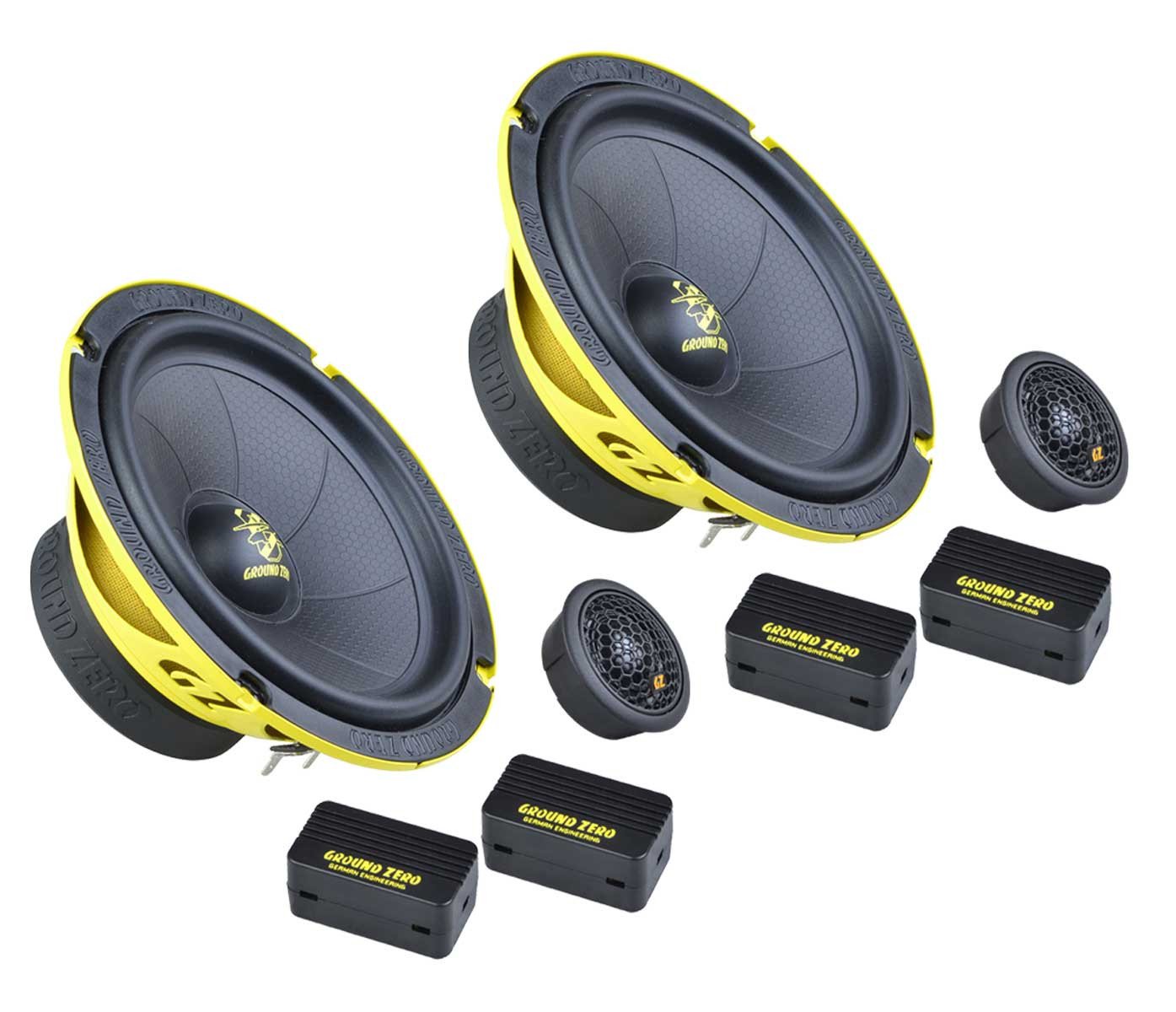 Ground Zero GZIC 165.2SPL 165 mm 2-Wege SPL Komponenten-Lautsprechersystem Auto-Lautsprecher (16 cm) von Ground Zero