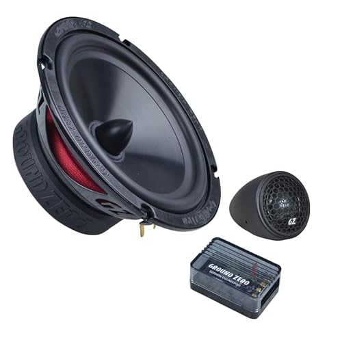 Ground Zero GZRC 165.2SQX-IV – 2-Wege Komponentensystem, 165 mm Lautsprecher, 120 W RMS, SQ-Serie, inklusive Hochtöner & Frequenzweichen, für Car-HiFi Premium-Klang von Ground Zero