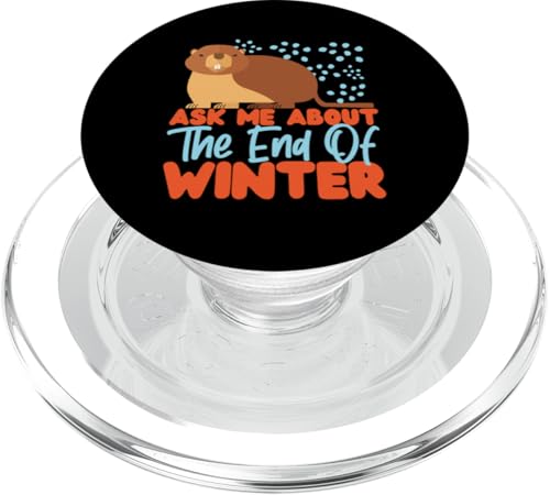 Groundhog: Frag mich nach dem Ende des Winters PopSockets PopGrip für MagSafe Groundhog: Frag mich nach dem Ende des Winters PopSockets PopGrip für MagSafe von Groundhog Day Designs For Kids
