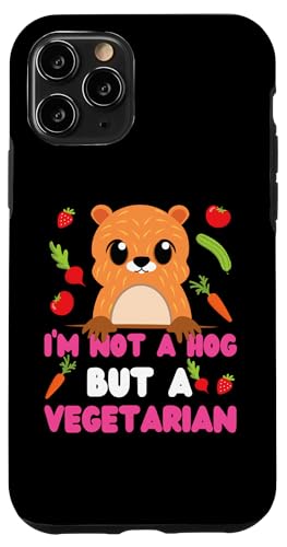 Groundhog: Ich bin kein Schwein, sondern ein Vegetarier Hülle für iPhone 11 Pro von Groundhog Day Designs For Kids