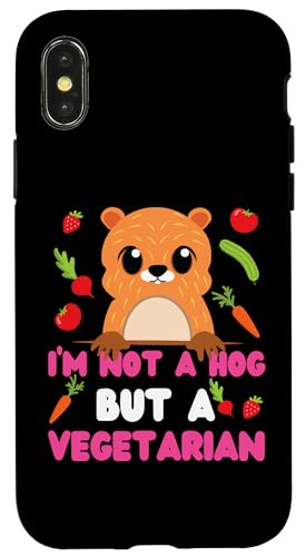 Groundhog: Ich bin kein Schwein, sondern ein Vegetarier Hülle für iPhone X/XS Groundhog: Ich bin kein Schwein, sondern ein Vegetarier Hülle für iPhone X/XS von Groundhog Day Designs For Kids