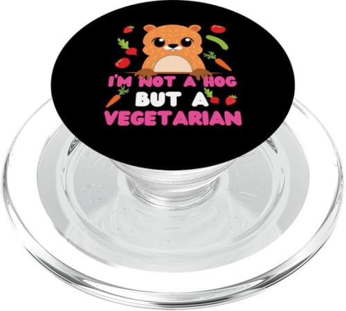 Groundhog: Ich bin kein Schwein, sondern ein Vegetarier PopSockets PopGrip für MagSafe Groundhog: Ich bin kein Schwein, sondern ein Vegetarier PopSockets PopGrip für MagSafe von Groundhog Day Designs For Kids