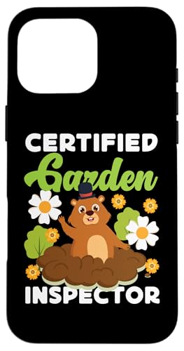 Groundhog: zertifizierter Garteninspektor Hülle für iPhone 16 Pro Max Groundhog: zertifizierter Garteninspektor Hülle für iPhone 16 Pro Max von Groundhog Day Designs For Kids