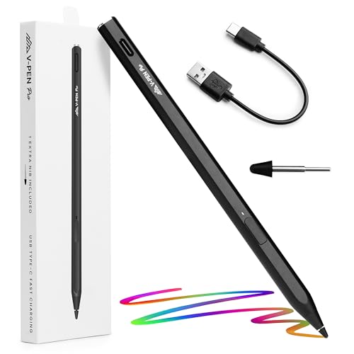 V-Pen Stylus Remarkable Paper Pro Pen Ersatz - Wiederaufladbarer digitaler Stift mit Radiergummi, 4096 Druckempfindlichkeit, USI 2.0, Neigung, Palm Rejection & Extra Spitze, USB-C Schnellladung, V-Pen Stylus Remarkable Paper Pro Pen Ersatz - Wiederaufladbarer digitaler Stift mit Radiergummi, 4096 Druckempfindlichkeit, USI 2.0, Neigung, Palm Rejection & Extra Spitze, USB-C Schnellladung, von Group Vertical