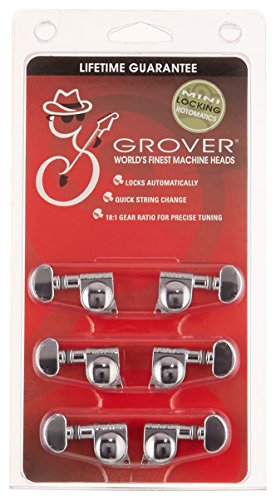Grover 406C Rotomatic Mini-Saitenspanner, 3 pro Seite, Autoklemmmechanik, verchromt von Grover