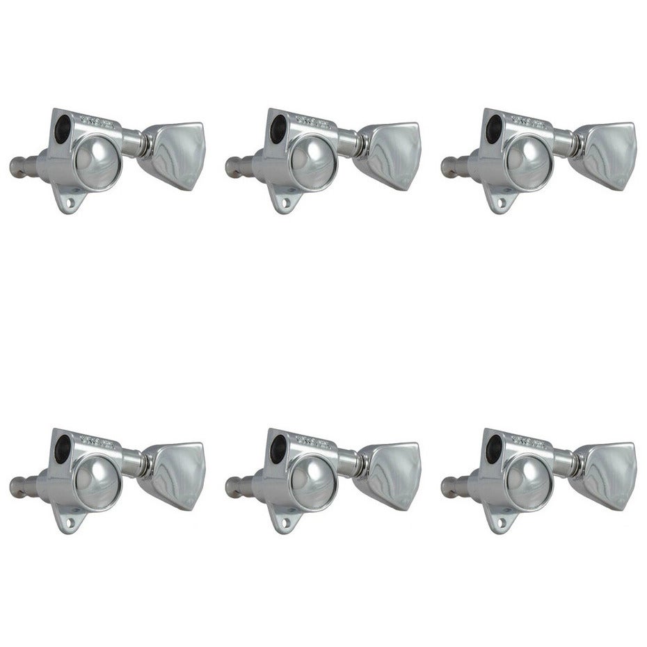 Grover Original Rotomatics Machineheads 102 series Chrome Keystone Tuners (3x3, Set of 6) von Grover