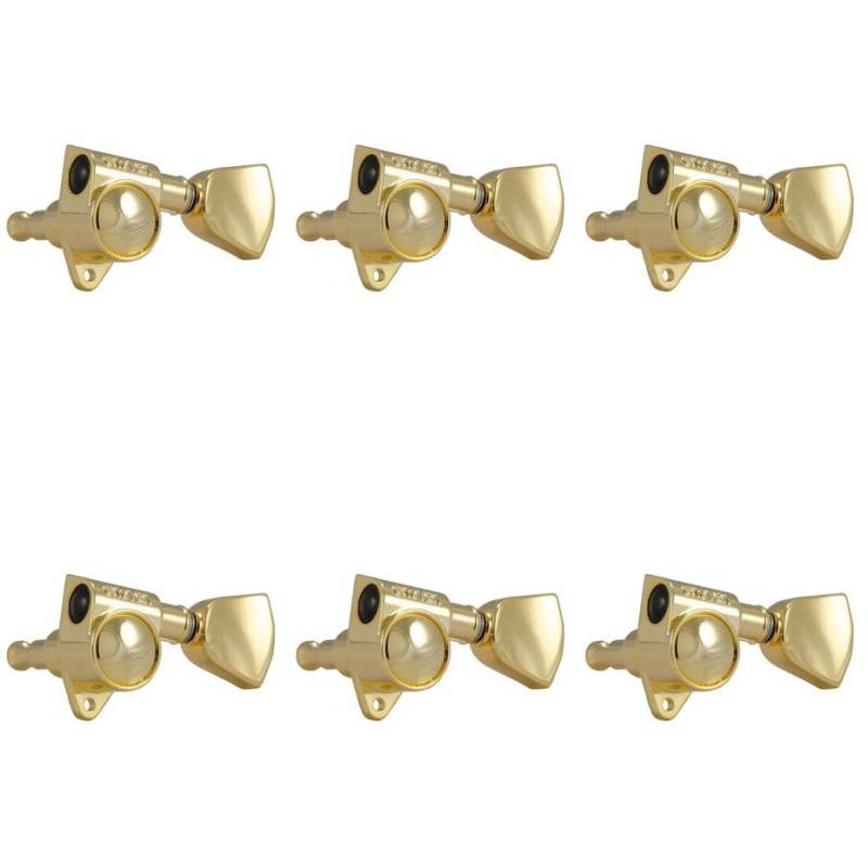 Grover Original Rotomatics Machineheads 102 series Gold-Plated Keystone Tuners (3x3, Set of 6) von Grover