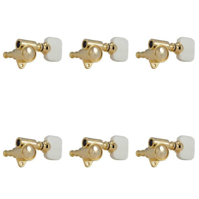 Grover Vintage Rotomatics Pearloid Button 103 series 3x3 Machine Heads (Gold) von Grover