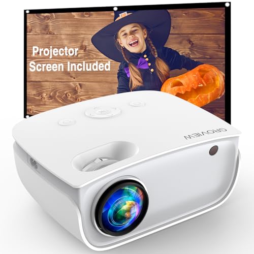 GROVIEW Mini Projector with WiFi, Updated 7500LUX Brightness with 100 Inches Screen, Full HD 1080P Resolution & 240 Inches Display Supported, Video Projector Compatible with TV Stick, Android, iPhone von Groview