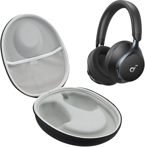 Growalleter Hartschale für Soundcore Space One Pro von Anker, Space One Pro Tragetasche, tragbare Bluetooth-Kopfhörer, Reise-Schutztasche/Box/Pounch (schwarz) von Growalleter