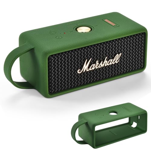 Growalleter Silikonhülle für Marshall Emberton III Tragbarer Bluetooth-Lautsprecher, Reise Schutzhülle Kompatibel mit Marshall Emberton III Zubehör, Emberton III Silikon Sleeve (Grün) von Growalleter