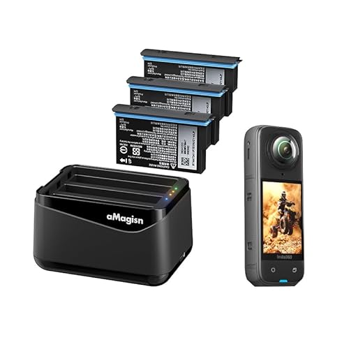 Ladekoffer für Insta360 X5 – Dreifach-Akku-Schnellladestation & Aufbewahrungsbox, tragbarer Reise-Ladegerät-Hub mit intelligentem Schutz für Outdoor-Filme (kompatibel mit Insta360 X5-Akkus) von Growalleter