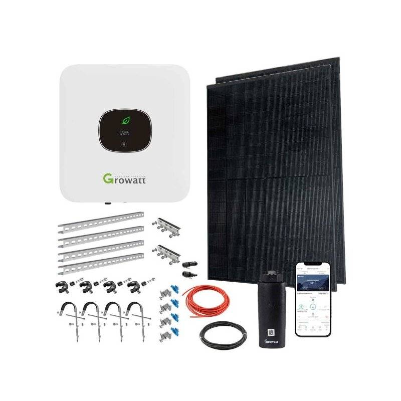 Growatt Balkonkraftwerk MIC 800 0,8kW 800W Set mit 0% MwSt nach §12 Abs. 3 UstG von Growatt