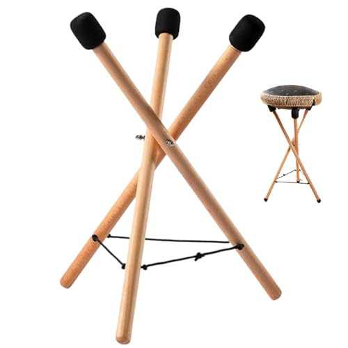 Snare Drum Stand, einstellbare stabile dreieckige hölzerne Snare -Ständer, faltbare universelle praktische Handpan -Trommel für Anfänger und Fachkräfte von Grtheenumb
