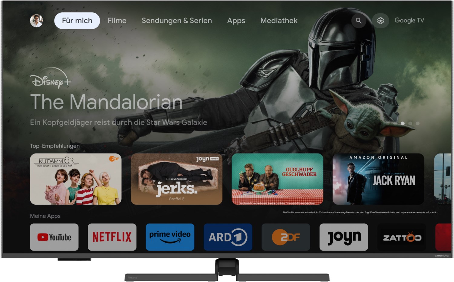 65 CQA 8490 London 164 cm (65") QLED-TV anthrazit / F von Grundig