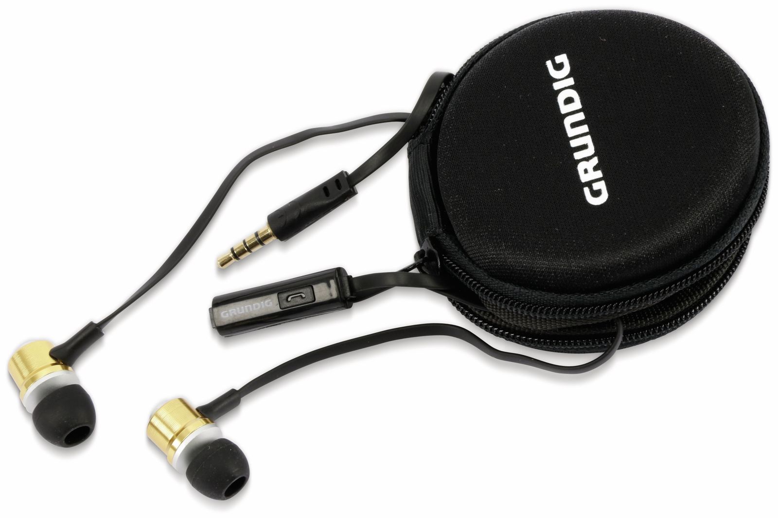 GRUNDIG In-Ear Headset mit Flachkabel 86353, gold/schwarz von Grundig