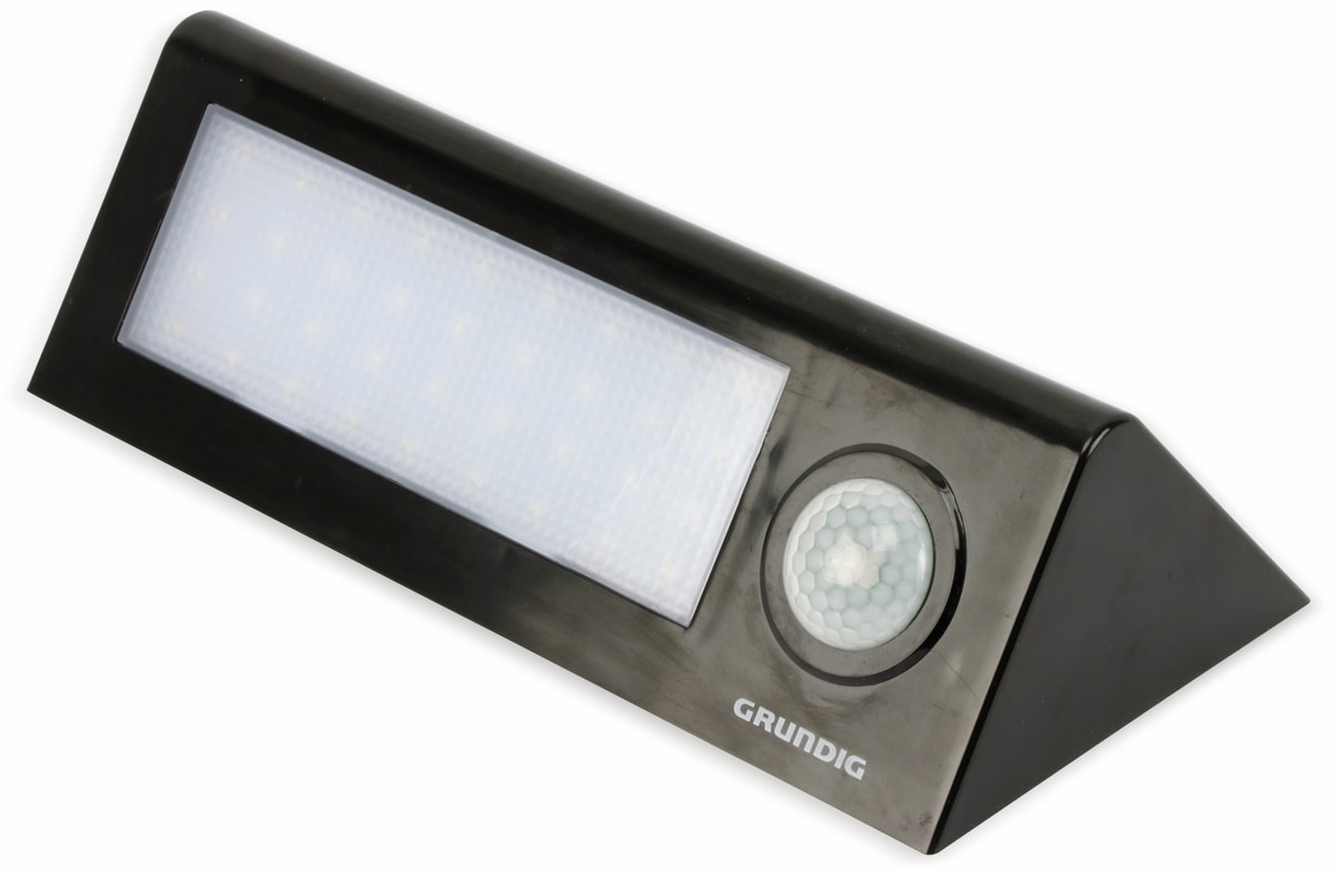 GRUNDIG LED-Solar-Außen Leuchte 07447, 36 LEDs, PIR, schwarz von Grundig