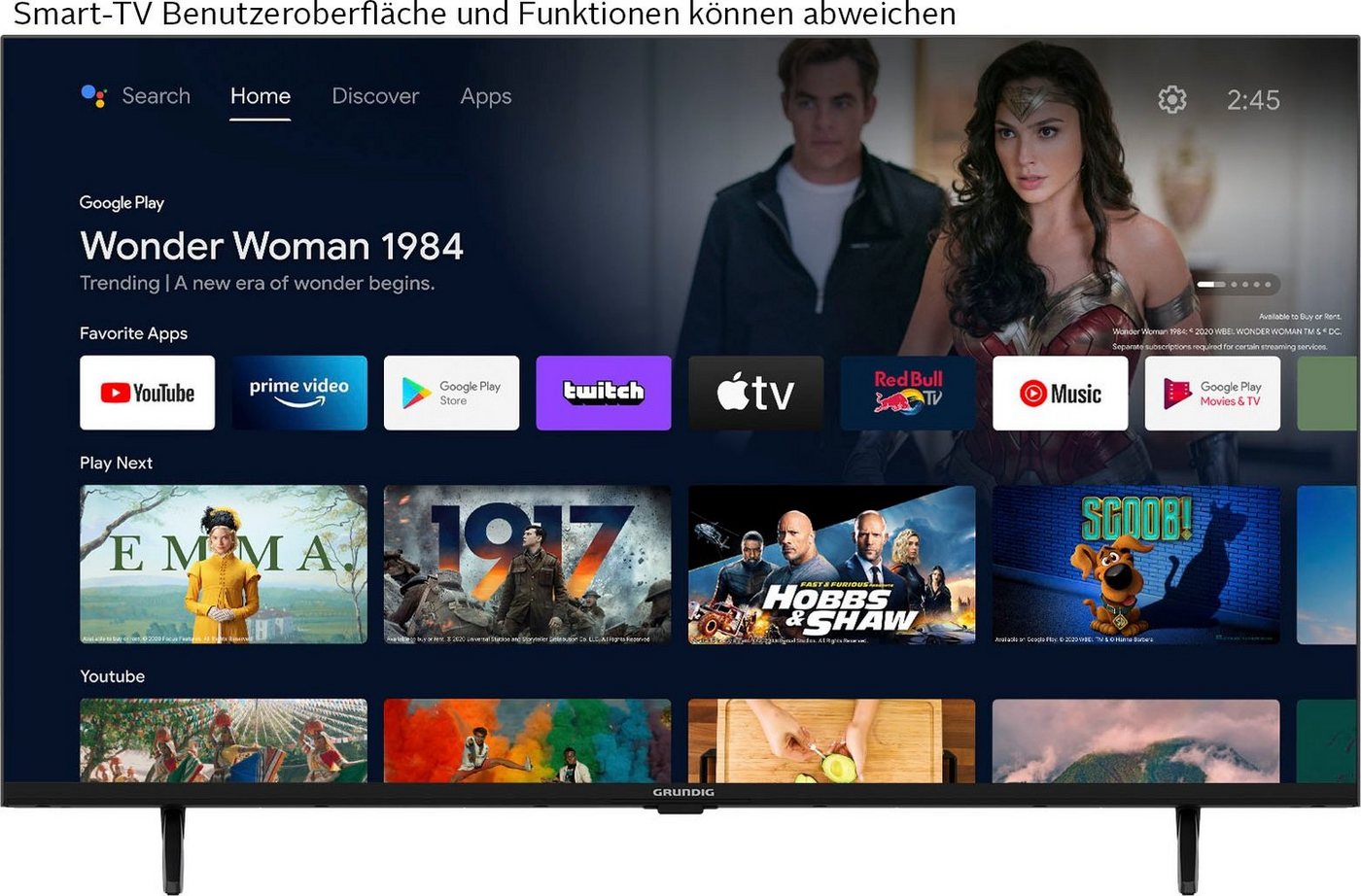 Grundig 40 VOE 631 BR1T00 LED-Fernseher (100 cm/40 Zoll, Full HD, Android TV, Smart-TV) von Grundig