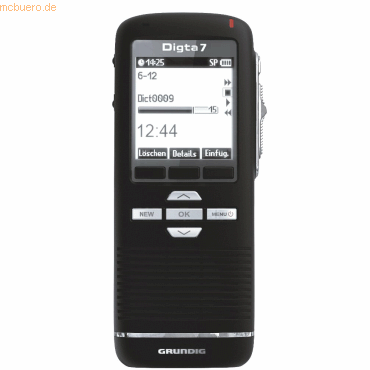 Grundig Diktiergerät Digita 7 digital 2GB schwarz von Grundig