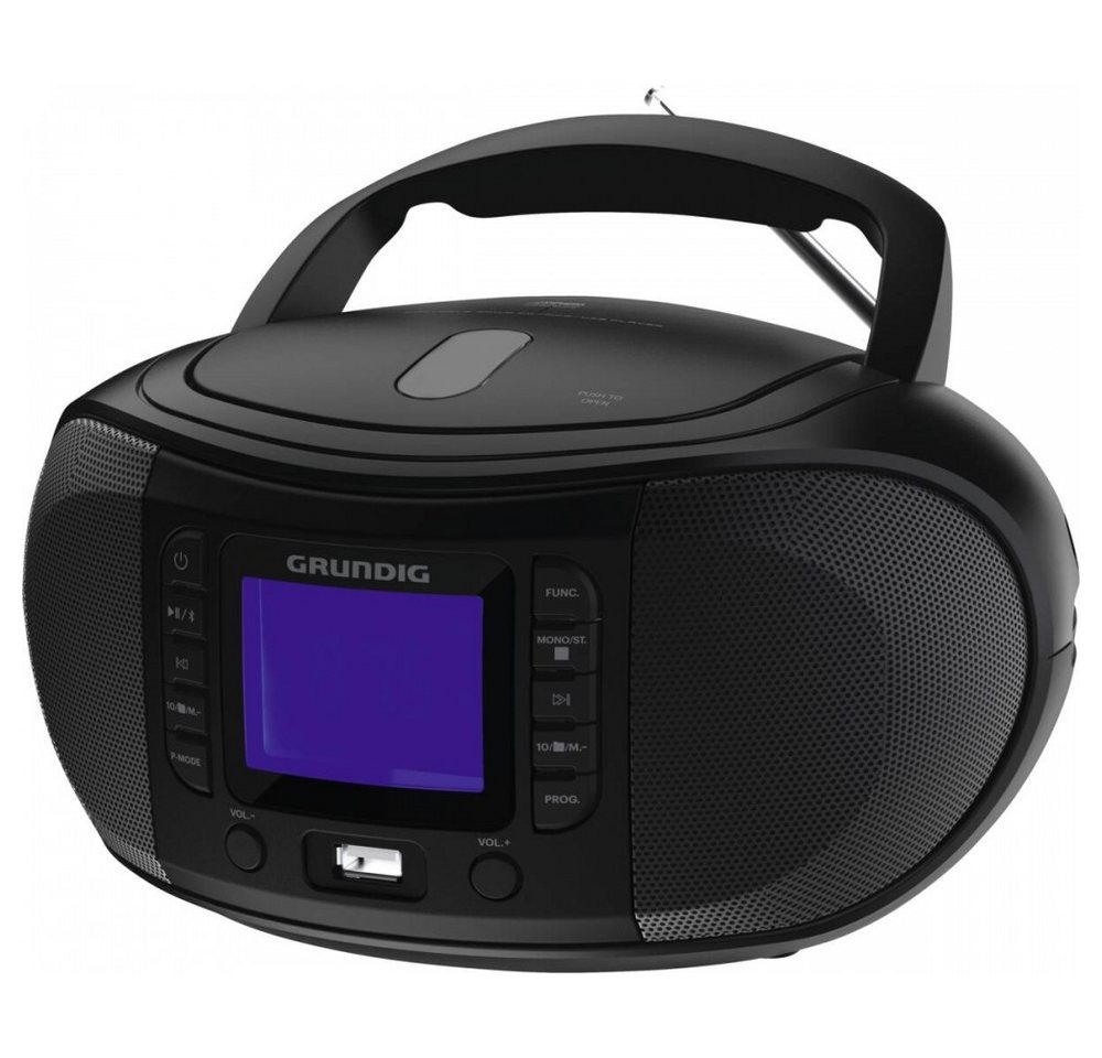 Grundig GRB 3500 CD/Radio-System schwarz CD-Radiorecorder (FM Empfangsteil mit 30 Senderspeichern, Kompakte und handliche Bauform) von Grundig