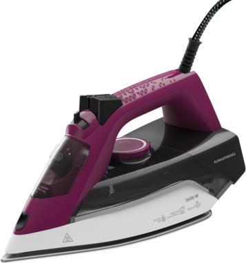 Grundig SI 6850 Bügeleisen Dampfbügeleisen Keramik-Bügelsohle 2600 W Grau - Violett - Weiß (GMS2720) von Grundig