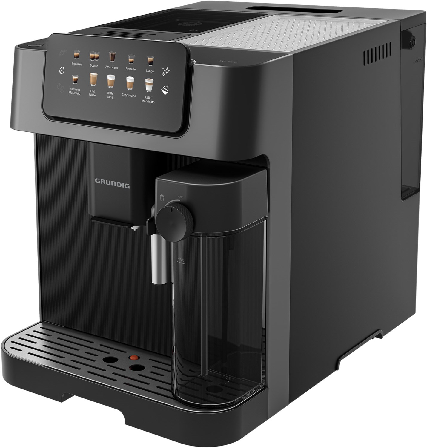 KVA 7230 Kaffee-Vollautomat schwarz/dunkelsilber von Grundig