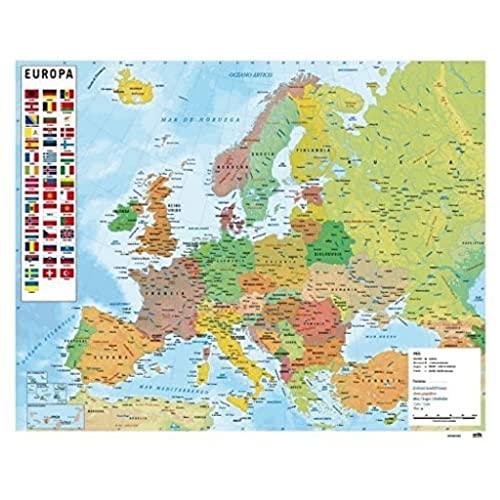 Grupo Erik Editores Karte von Europa – Mini Poster, 40 x 50 cm von Grupo Erik