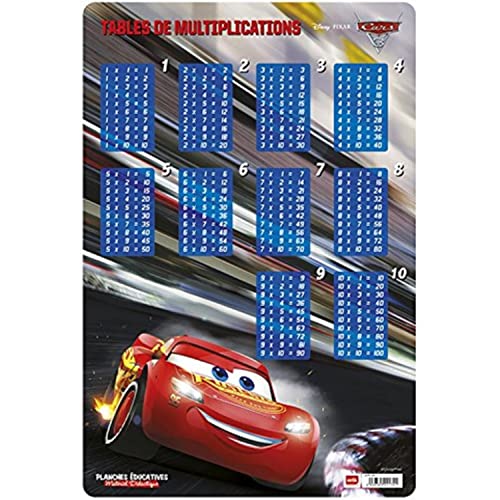 Grupo Erik editores-lamina Bildungszusammenarbeit Frances Table Multiplication Cars 3 von Grupo Erik