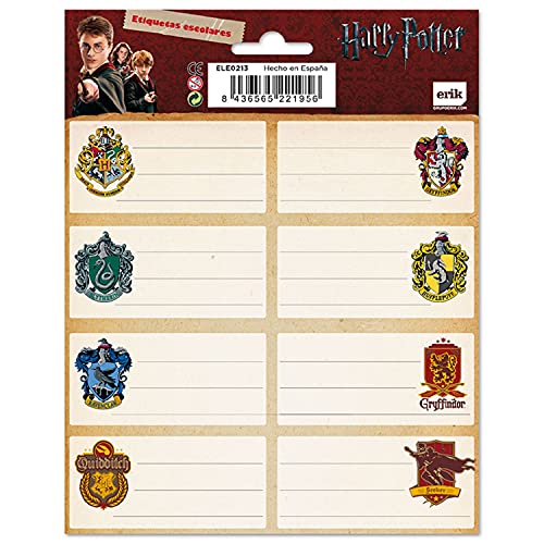 ERIK Aufkleber - Etiketten Harry Potter Selbstklebend zum Beschriften, wappen, 16 x 20 cm, ELE0213 ERIK Aufkleber - Etiketten Harry Potter Selbstklebend zum Beschriften, wappen, 16 x 20 cm, ELE0213 von Grupo Erik