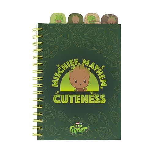 Grupo Erik Bullet Journal Dotted A5 Marvel Groot Soft Cover Notizblock A5 Notizbuch A5 Tagebuch für Erwachsene und Kinder- Offizielles Lizenzprodukt Marvel Fanartikel von Grupo Erik