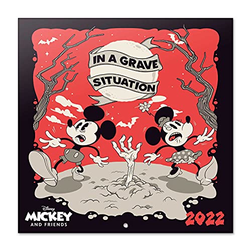 Grupo Erik Disney Mickey Mouse Kalender 2022 Wandkalender 2022 Groß für 12 Monate mit Geschenk Poster von Grupo Erik