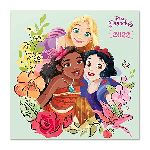 Grupo Erik Disney Prinzessinen Kalender 2022 Wandkalender 2022 Groß für 12 Monate mit Geschenk Poster von Grupo Erik