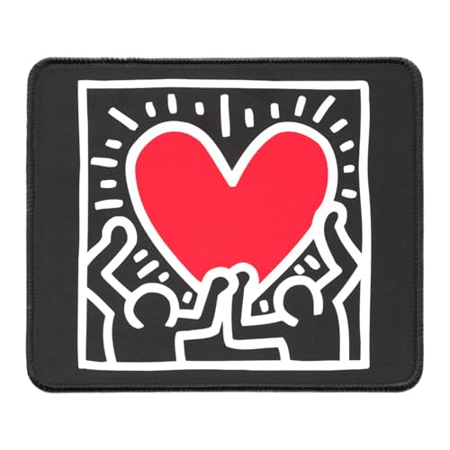 Grupo Erik Gaming Mauspad Keith Haring Mousepad rutschfest und Wasserabweisend Mauspad Klein - Mouse Pad Kelin 23,5 x 9,25 cm Gaming Schreibtischunterlage PC Zubehör Gaming von Grupo Erik