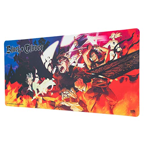 Grupo Erik Gaming Mauspad XXL Black Clover Manga Gaming Mousepad XXL rutschfest und Wasserabweisend Mauspad Groß - Mouse Pad XXL Gaming Schreibtischunterlage PC Zubehör Gaming von Grupo Erik