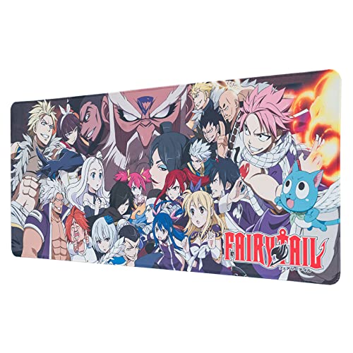 Grupo Erik Gaming Mauspad XXL Fairy Tail - Gaming Mousepad XL - Gaming Mousepad XXL - Mauspad Groß - Rutschfeste Unterseite, Wasserabweisend und verstärkte Kanten Mousepad Gaming von Grupo Erik