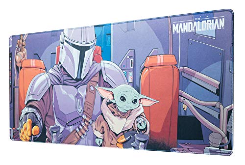 Grupo Erik Gaming Mauspad XXL Star Wars The Mandalorian Gaming Mousepad XXL Baby Yoda Grogu rutschfest und Wasserabweisend Mauspad Groß - Mouse Pad Gaming Schreibtischunterlage PC Zubehör Gaming von Grupo Erik