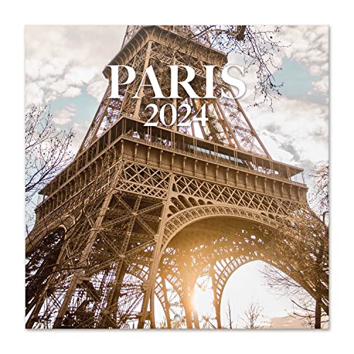 Grupo Erik Kalender 2024 Wandkalender 2024 - Paris Kalender 2024 Familienplaner 30 x 30 cm 12 Monate + Letzten 4 Monate 2023 auf einer Seite von Grupo Erik