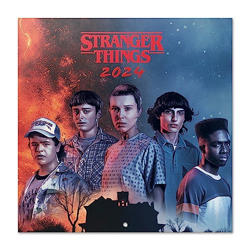 Grupo Erik Kalender 2024 Wandkalender 2024 - Stranger Things Kalender 2024 Familienplaner 30 x 30 cm Jahreskalender 12 Monate von Grupo Erik