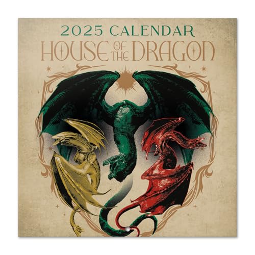Kalender 2025 Wandkalender 2025 Grupo Erik Game of Thrones House of the Dragon Kalender 2025 Familienplaner 2025 30 x 30 cm Jahreskalender Familienkalender 2025 von Grupo Erik