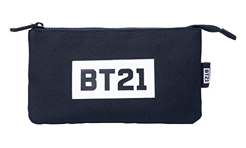 Grupo Erik Mäppchen BT21 Coole Collection-Federmappe mit DREI Fächern Offizielles BT21-Merchandising von Grupo Erik