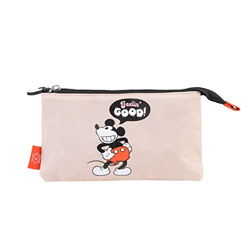 Grupo Erik Mäppchen Disney Mickey Mouse Jubiläum Federmappe 3fach - Stift Etui Schule - Federmäppchen Mädchen Schlampermäppchen Jungen von Grupo Erik