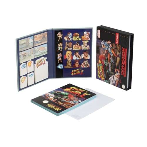 Grupo Erik Premium Notizbuch A5 Blanko mit Sticker Set Street Fighter Notizblock A5 - Tagebuch für Erwachsene und Kinder mit aufkleber zum beschriften von Grupo Erik