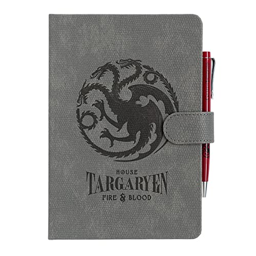 Grupo Erik Premium Notizbuch Mit Stift Game Of Thrones Targaryen Notizbuch A5 Dotted - Notizbuch Klein - Reisetagebuch Zum Selberschreiben - Bullet Journal Dotted A5Tagebuch Mädchen Und Jungen von Grupo Erik