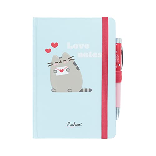 Grupo Erik Premium Notizbuch mit Stift Pusheen Cat Notizbuch A5 Dotted - Notizbuch Klein - Reisetagebuch zum selberschreiben - Bullet Journal Dotted A5 Tagebuch Mädchen und Jungen von Grupo Erik