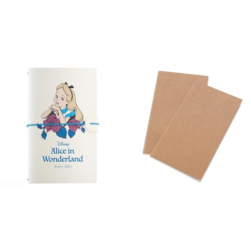 Grupo Erik Reisetagebuch zum Selberschreiben Disney Alice im Wunderland Bullet Journal Notizbuch + Ersatz Nachfüllpack Dotted Notebook 12x19,6 cm 40 Seiten liniert und 40 Seiten mit Punktraster von Grupo Erik