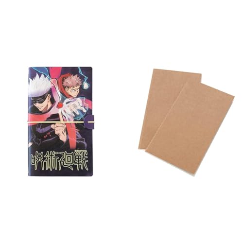 Grupo Erik Reisetagebuch zum Selberschreiben Jujutsu Kaisen Manga Bullet Journal Dotted Notizbuch + Ersatz Nachfüllpack Dotted Notebook 12x19,6 cm 40 Seiten liniert und 40 Seiten mit Punktraster von Grupo Erik